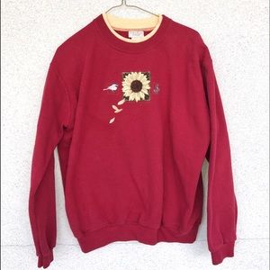 Soft Sunflower Graphic Vintage Sweater